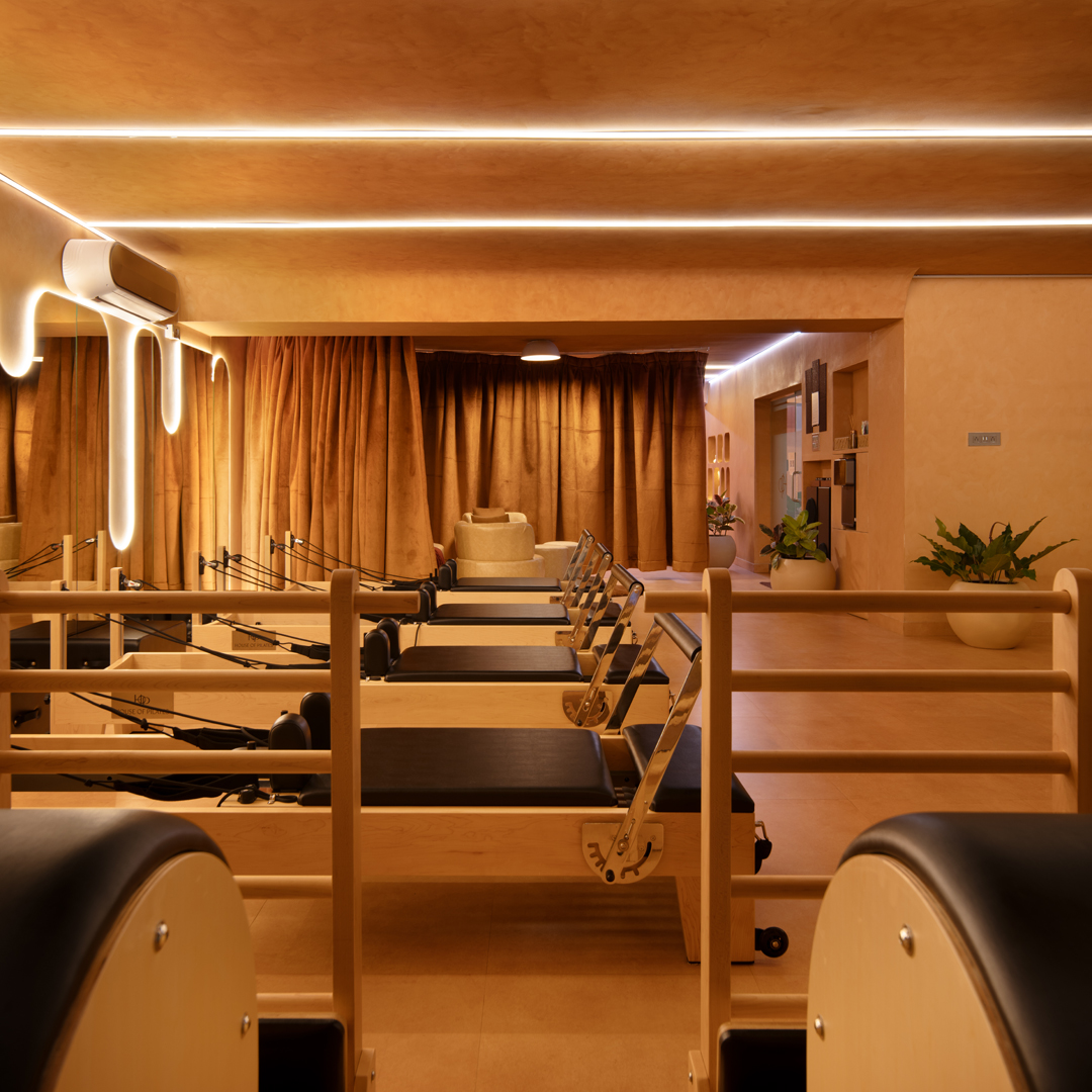 Minimalist studio interior detail